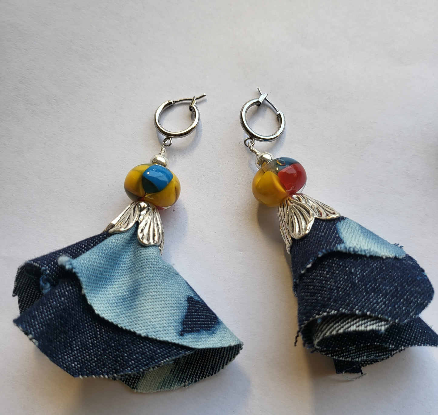 Denim Earrings