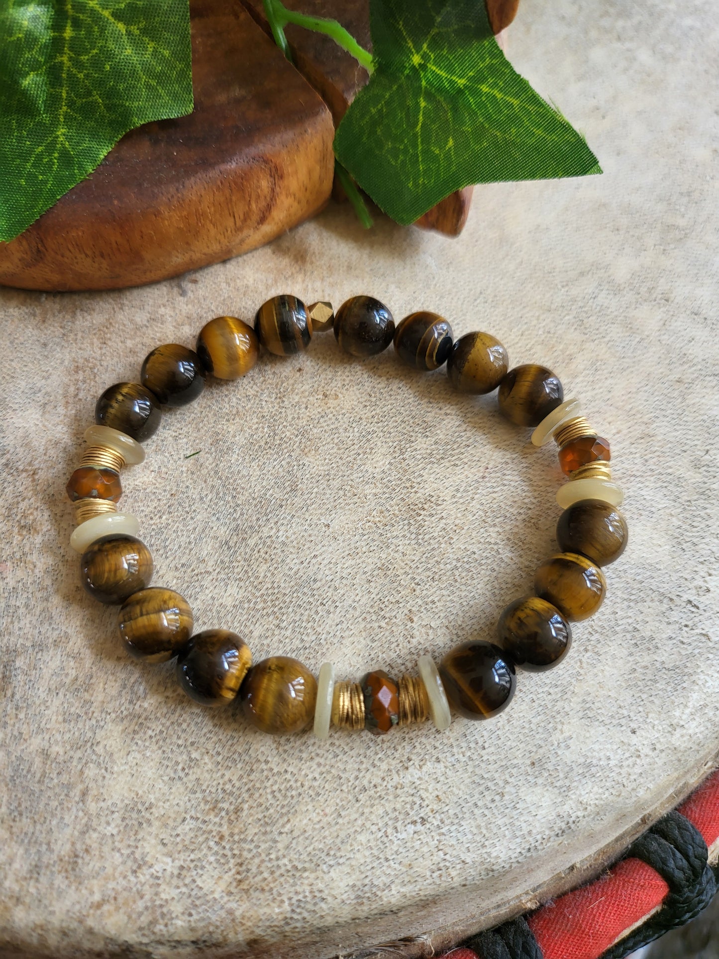 Tiger Eye & Gold Bracelet