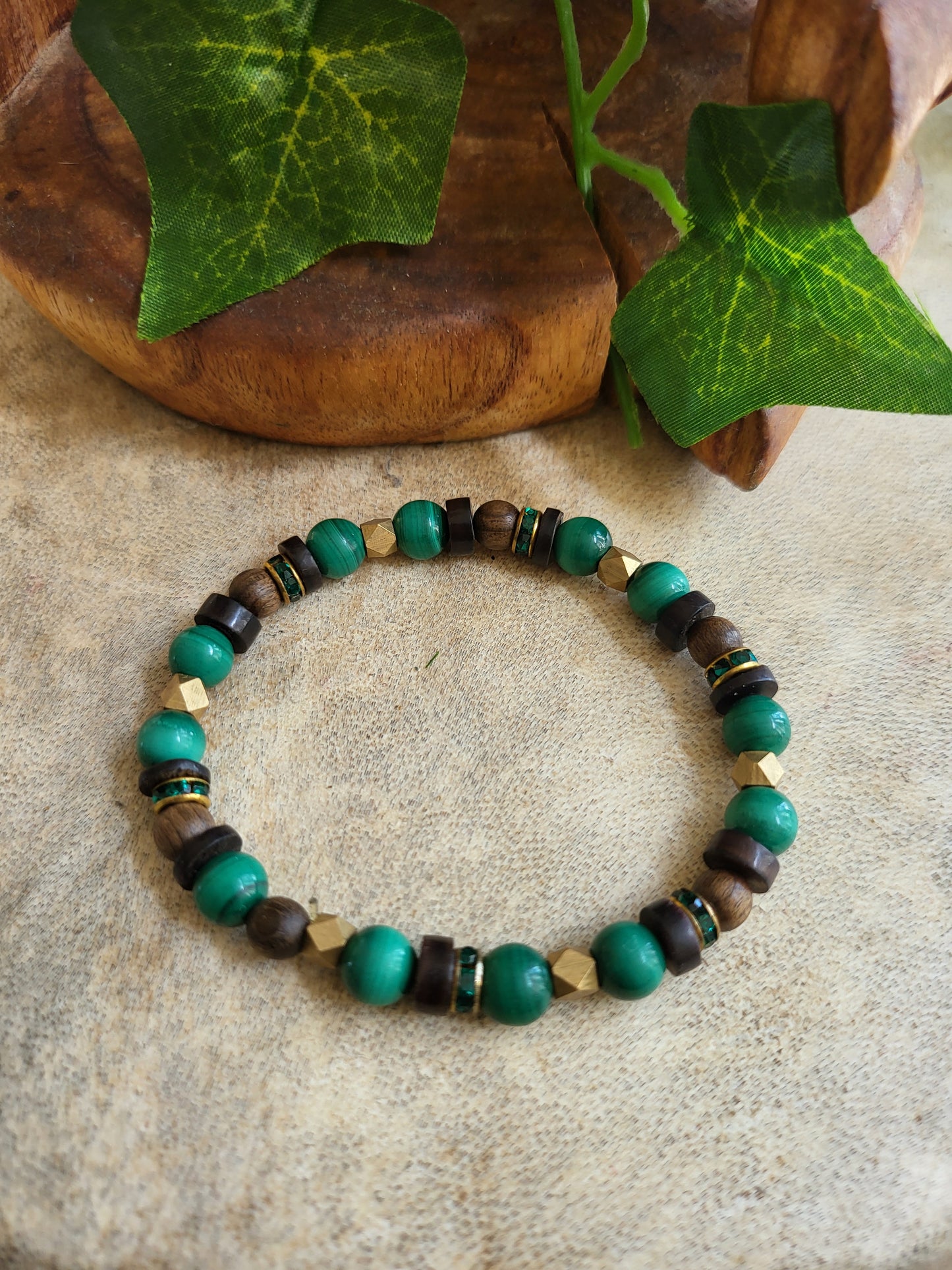 Jade & Wood Bracelet