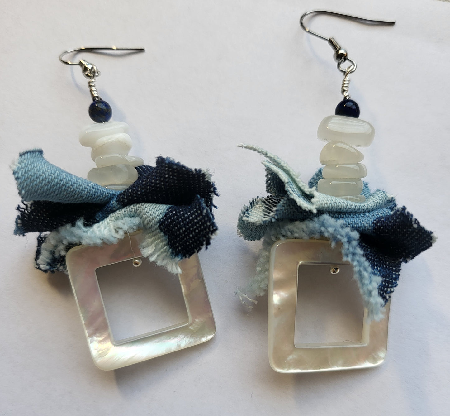 Denim Earrings
