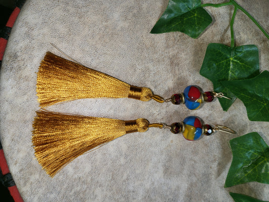 Rainbow Tassel Earrings