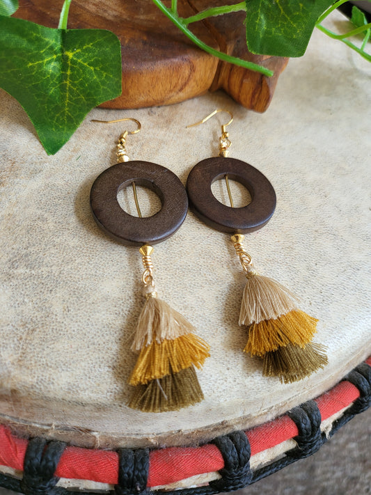 Wood Feather Drops