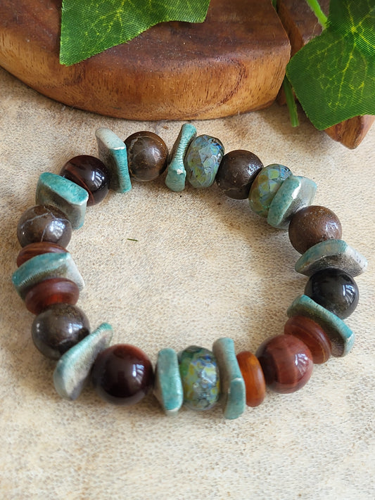 Brown Opal Ceramic Bracelet