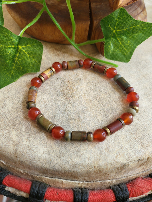 Carnelian Tiger Eye Bracelet