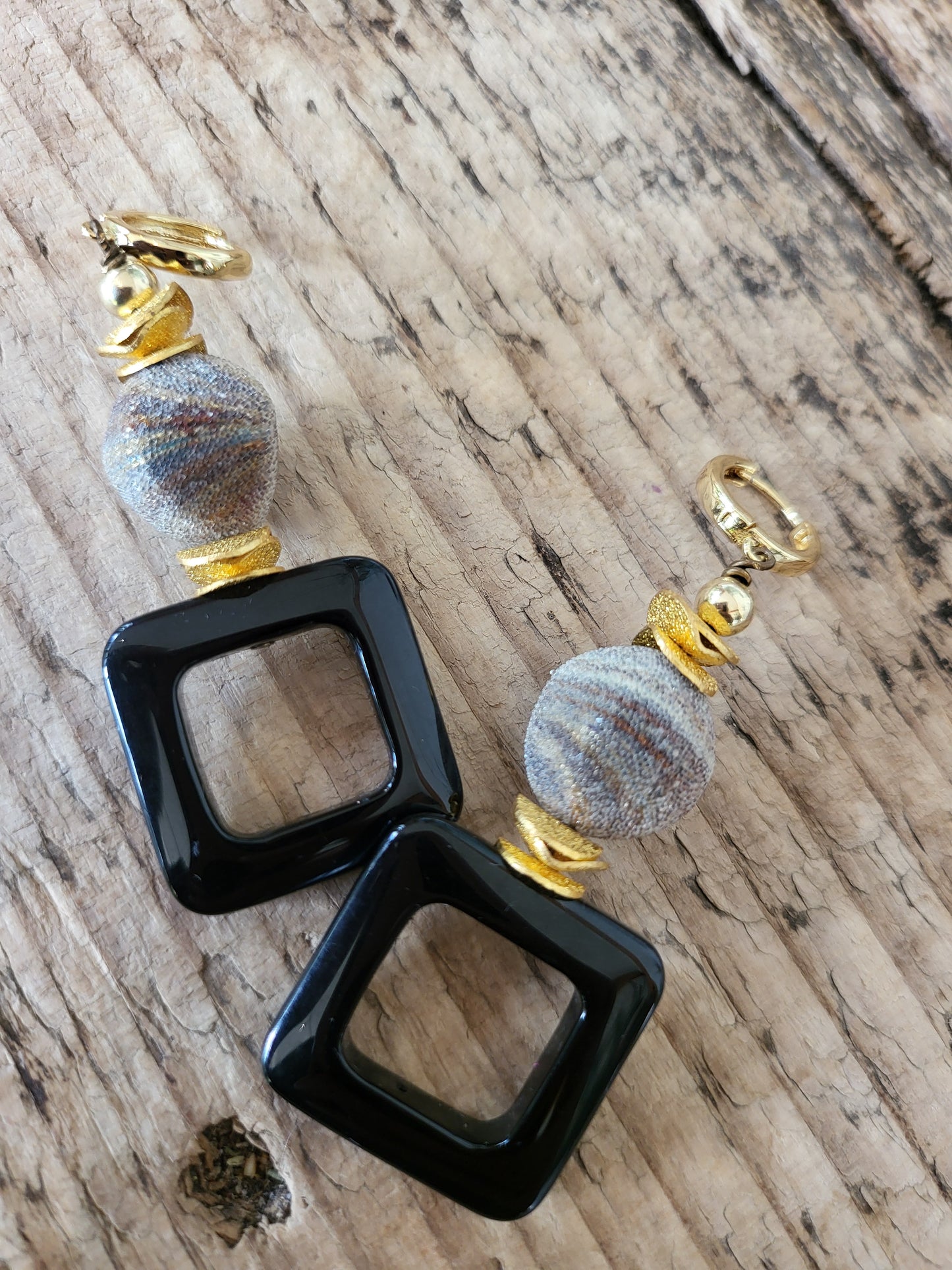 Onyx Sugar Bead Earrings